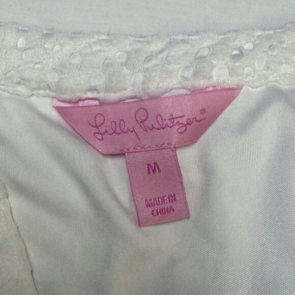 Lilly Pulitzer Sea Isle Dress Women’s M Resort White Lace-Up EUC - Picture 6 of 11